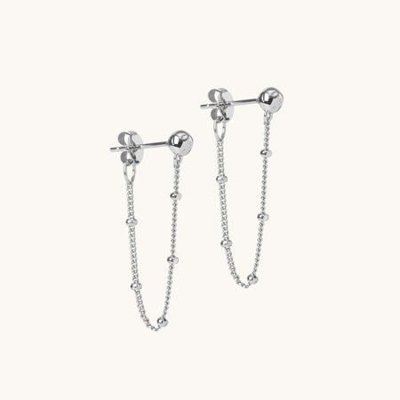 Lume Chain Earrings Silver